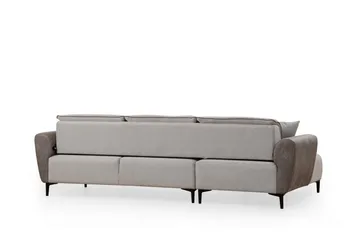 Rebelo Bäddsoffa med divan - Grå - Möbler - Soffa - Bäddsoffa - Hörnbäddsoffa