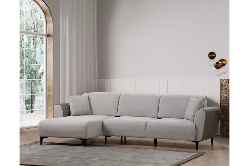 Rebelo Bäddsoffa med divan - Grå - Möbler - Soffa - Bäddsoffa - Hörnbäddsoffa