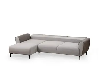 Rebelo Bäddsoffa med divan - Grå - Möbler - Soffa - Bäddsoffa - Hörnbäddsoffa