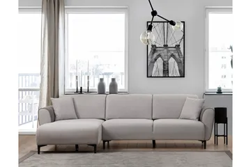 Rebelo Bäddsoffa med divan - Grå - Möbler - Soffa - Bäddsoffa - Hörnbäddsoffa