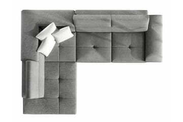 Reginia 3-sits Hörnbäddsoffa 125x195 cm med Förvaring i Manchestertyg - Ljusbeige - Möbler - Soffa - Bäddsoffa - Bäddsoffa längsbäddad