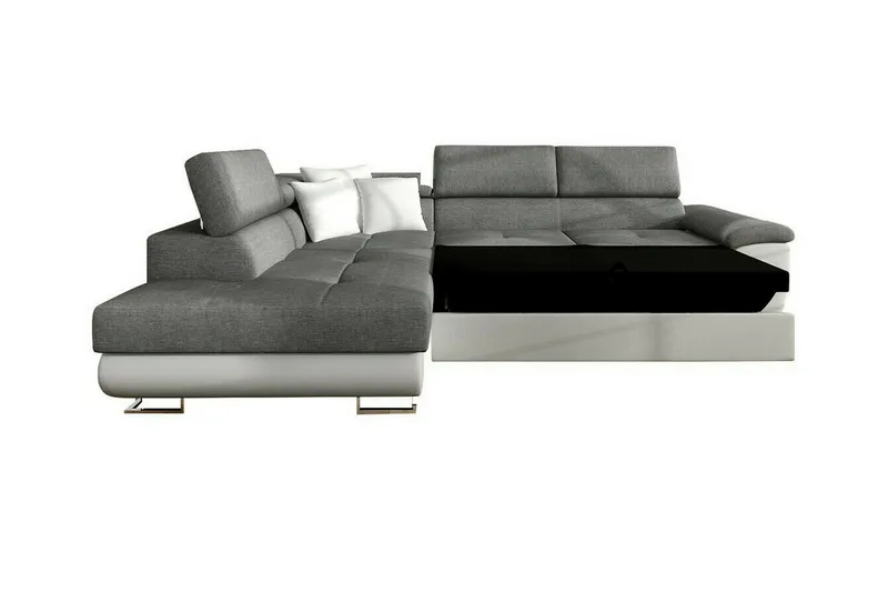 Reginia 3-sits Hörnbäddsoffa Ljusgrå - Möbler - Soffa - Bäddsoffa - Hörnbäddsoffa