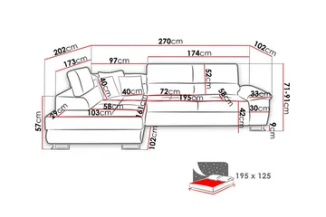 Reginia 3-sits Hörnbäddsoffa Ljusgrå - Möbler - Soffa - Bäddsoffa - Hörnbäddsoffa