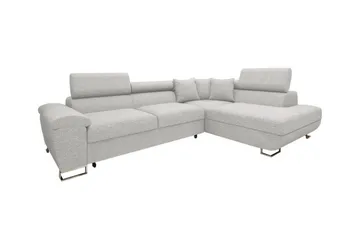 Reginia 3-sits Hörnbäddsoffa NO_BRAND Ljusgrå - Möbler - Soffa - Bäddsoffa - Hörnbäddsoffa