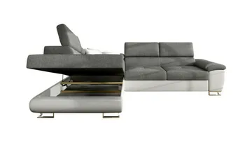 Reginia 3-sits Hörnbäddsoffa NO_BRAND White - Möbler - Soffa - Bäddsoffa - Hörnbäddsoffa
