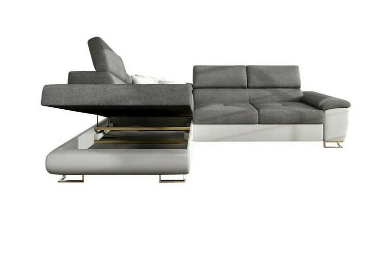 Reginia 3-sits Hörnbäddsoffa NO_BRAND White - Möbler - Soffa - Bäddsoffa - Hörnbäddsoffa