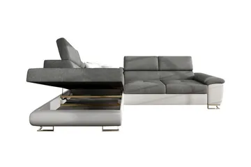 Reginia 3-sits Hörnbäddsoffa NO_BRAND White - Möbler - Soffa - Bäddsoffa - Hörnbäddsoffa