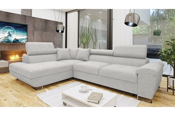 Reginia 3-sits Hörnbäddsoffa NO_BRAND White - Möbler - Soffa - Bäddsoffa - Hörnbäddsoffa