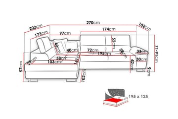 Reginia 3-sits Hörnbäddsoffa White - Möbler - Soffa - Bäddsoffa - Hörnbäddsoffa