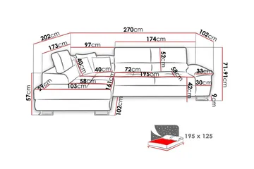 Reginia 3-sits Hörnbäddsoffa White - Möbler - Soffa - Bäddsoffa - Hörnbäddsoffa