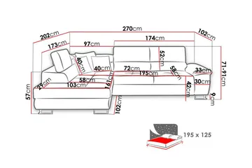 Reginia 3-sits Hörnbäddsoffa - Möbler - Soffa - Bäddsoffa - Hörnbäddsoffa
