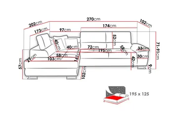 Reginia 3-sits Hörnbäddsoffa - Möbler - Soffa - Bäddsoffa - Hörnbäddsoffa
