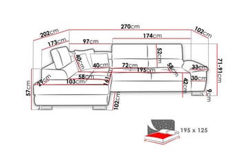 Reginia 3-sits Hörnbäddsoffa - Möbler - Soffa - Bäddsoffa - Hörnbäddsoffa