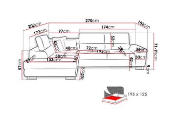 Reginia 3-sits Hörnbäddsoffa - Möbler - Soffa - Bäddsoffa - Hörnbäddsoffa