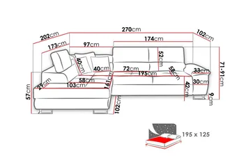 Reginia 3-sits Hörnbäddsoffa - Möbler - Soffa - Bäddsoffa - Hörnbäddsoffa