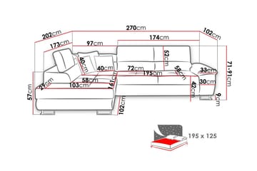 Reginia 3-sits Hörnbäddsoffa - Möbler - Soffa - Bäddsoffa - Hörnbäddsoffa