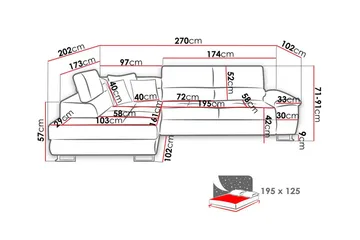 Reginia 3-sits Hörnbäddsoffa - Möbler - Soffa - Bäddsoffa - Hörnbäddsoffa