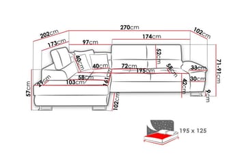 Reginia 3-sits Hörnbäddsoffa - Möbler - Soffa - Bäddsoffa - Hörnbäddsoffa