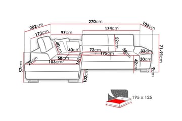 Reginia 3-sits Hörnbäddsoffa - Möbler - Soffa - Bäddsoffa - Bäddsoffa divan