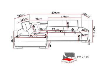 Reginia 3-sits Hörnbäddsoffa - Möbler - Soffa - Bäddsoffa - Bäddsoffa divan