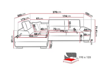 Reginia 3-sits Hörnbäddsoffa - Möbler - Soffa - Bäddsoffa - Hörnbäddsoffa