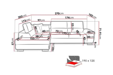 Reginia 3-sits Hörnbäddsoffa - Möbler - Soffa - Bäddsoffa - Hörnbäddsoffa