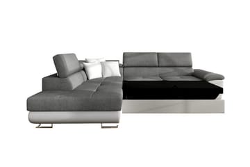 Reginia 3-sits Vänstervänd Hörnbäddsoffa 125x195 cm med Förvaring - Krämvit - Möbler - Soffa - Bäddsoffa - Bäddsoffa längsbäddad