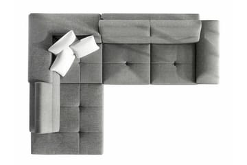 Reginia 3-sits Vänstervänd L-formad Hörnbäddsoffa med Förvaring i Tyg - Grön - Möbler - Soffa - Bäddsoffa - Bäddsoffa längsbäddad