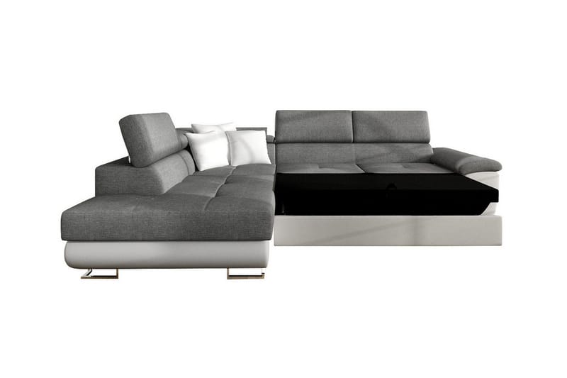 Reginia 3-sits Vänstervänd L-formad Hörnbäddsoffa med Förvaring i Tyg - Grön - Möbler - Soffa - Bäddsoffa - Bäddsoffa längsbäddad