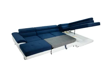Reginia 4-sits Hörnbäddsoffa 125x270 cm med Förvaring i Manchestertyg - Terrakotta - Möbler - Soffa - Bäddsoffa - Bäddsoffa divan