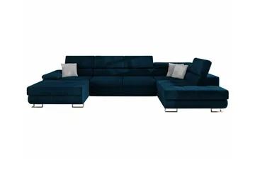 Reginia 4-sits Hörnbäddsoffa 375 cm Dark blue - Möbler - Soffa - Bäddsoffa - Bäddsoffa divan