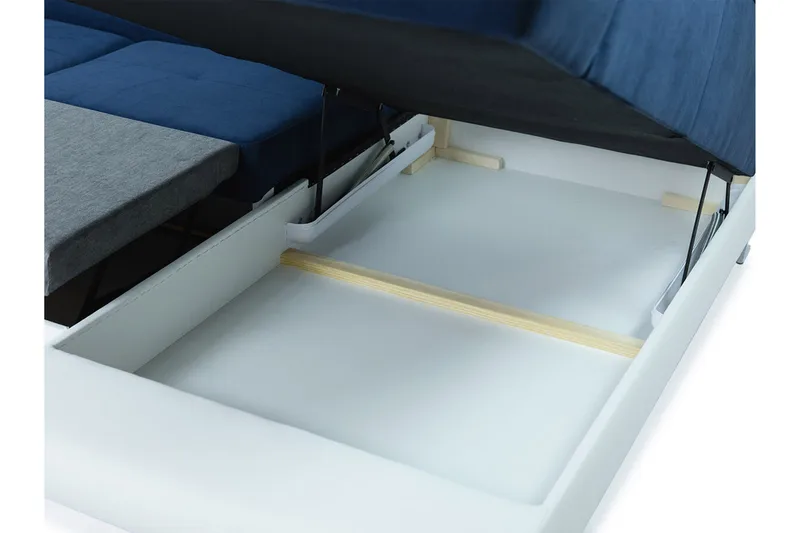 Reginia 4-sits Hörnbäddsoffa med Förvaring i Manchestertyg - Grön - Möbler - Soffa - Bäddsoffa - Bäddsoffa divan