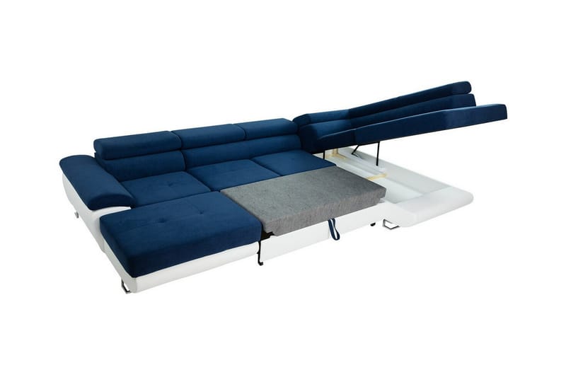 Reginia 4-sits Hörnbäddsoffa med Förvaring i Manchestertyg - Grön - Möbler - Soffa - Bäddsoffa - Bäddsoffa divan