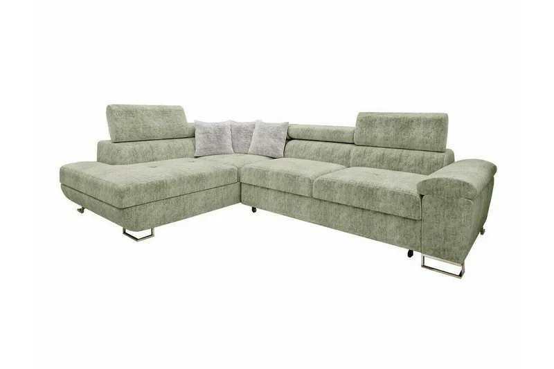 Reginia 4-sits Hörnbäddsoffa NO_BRAND Light green