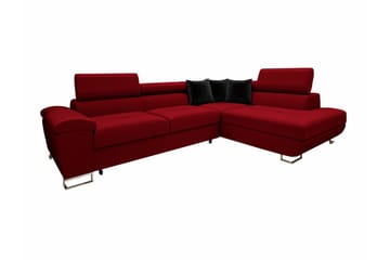 Reginia 4-sits Hörnbäddsoffa Red - Möbler - Soffa - Bäddsoffa - Hörnbäddsoffa