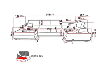 Reginia 4-sits Hörnbäddsoffa - Möbler - Soffa - Bäddsoffa - Hörnbäddsoffa