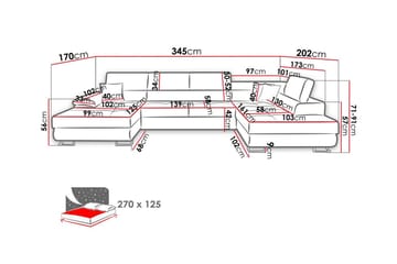 Reginia 4-sits Hörnbäddsoffa - Möbler - Soffa - Bäddsoffa - Hörnbäddsoffa