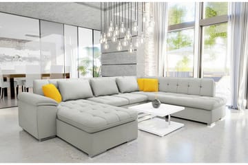 Sakri 5-sits Hörnbäddsoffa Ljusgrå - Möbler - Soffa - Bäddsoffa - Hörnbäddsoffa