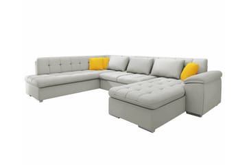Sakri 5-sits Hörnbäddsoffa Ljusgrå - Möbler - Soffa - Bäddsoffa - Hörnbäddsoffa