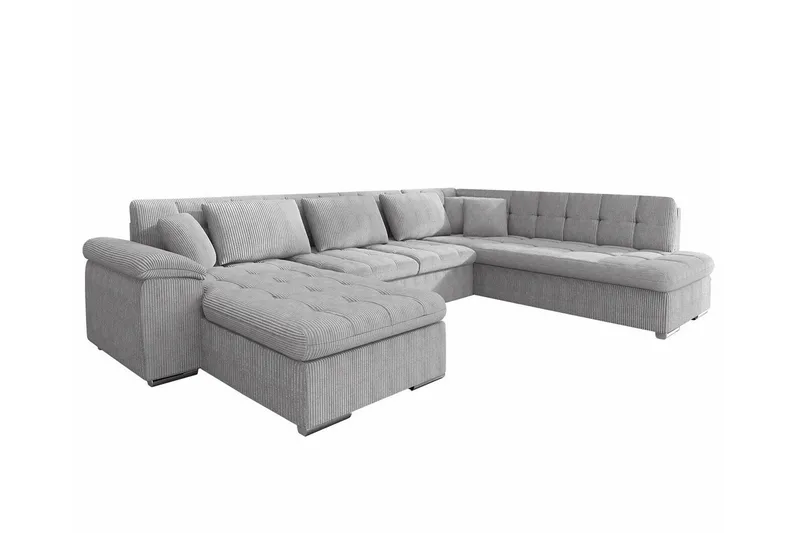 Sakri 5-sits Hörnbäddsoffa NO_BRAND Ljusgrå - Möbler - Soffa - Bäddsoffa - Hörnbäddsoffa