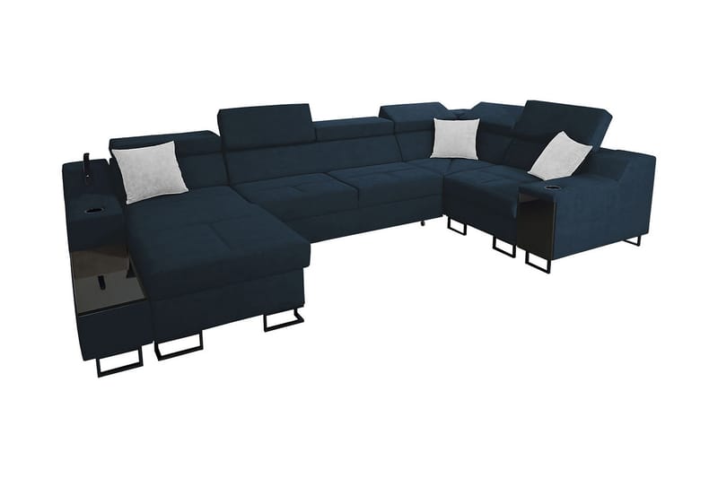 Seginus Hörnbäddsoffa m. Divan 5-sits 268x127, Blå