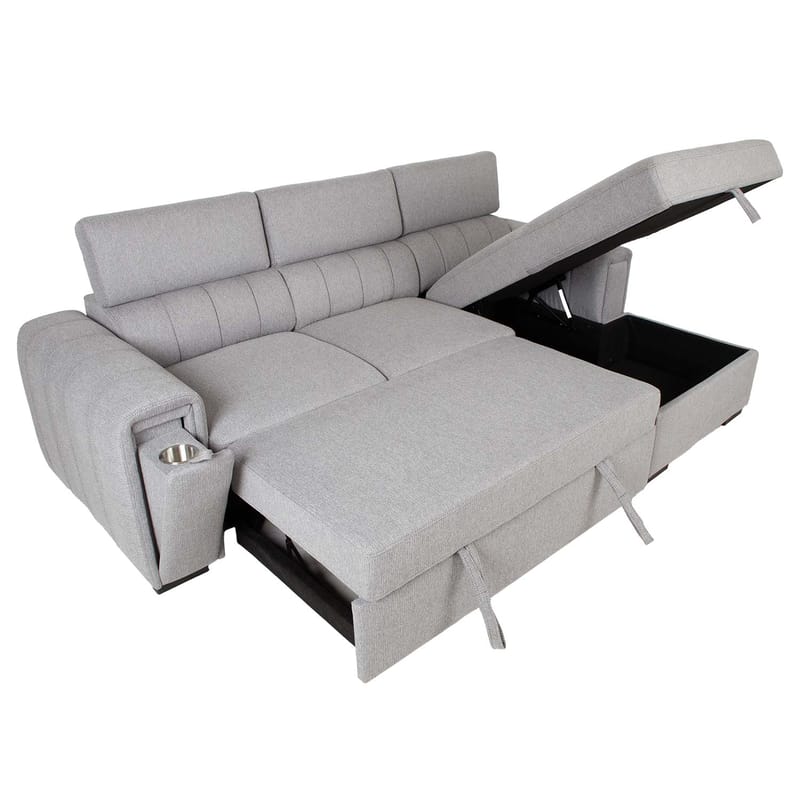 Hörnbäddsoffa Selmar Höger - Grå - Möbler - Soffa - Bäddsoffa - Hörnbäddsoffa