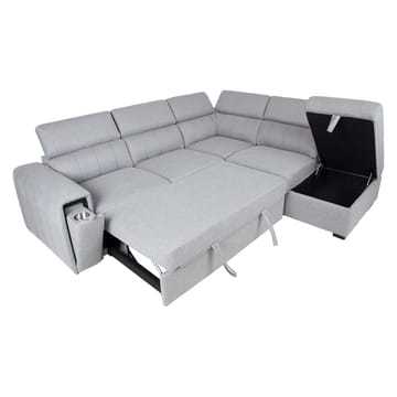 Hörnbäddsoffa Selmar Höger - Grå - Möbler - Soffa - Bäddsoffa - Hörnbäddsoffa