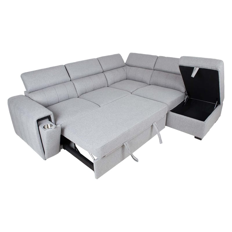 Hörnbäddsoffa Selmar Höger - Grå - Möbler - Soffa - Bäddsoffa - Hörnbäddsoffa