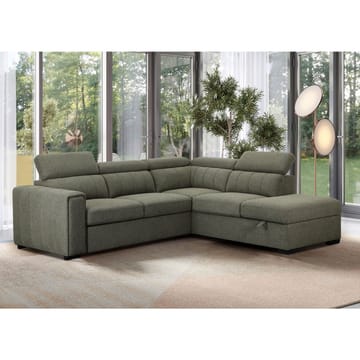 Hörnbäddsoffa Selmar Höger - Ljusgrön - Möbler - Soffa - Bäddsoffa - Hörnbäddsoffa