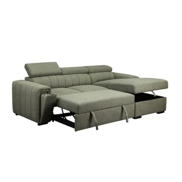 Hörnbäddsoffa Selmar Höger - Ljusgrön - Möbler - Soffa - Bäddsoffa - Hörnbäddsoffa