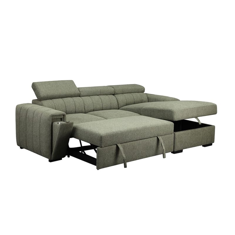 Hörnbäddsoffa Selmar Höger - Ljusgrön - Möbler - Soffa - Bäddsoffa - Hörnbäddsoffa