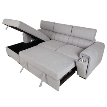Hörnbäddsoffa Selmar Vänster - grå - Möbler - Soffa - Bäddsoffa - Hörnbäddsoffa