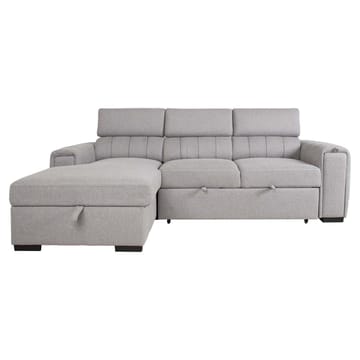 Hörnbäddsoffa Selmar Vänster - grå - Möbler - Soffa - Bäddsoffa - Hörnbäddsoffa