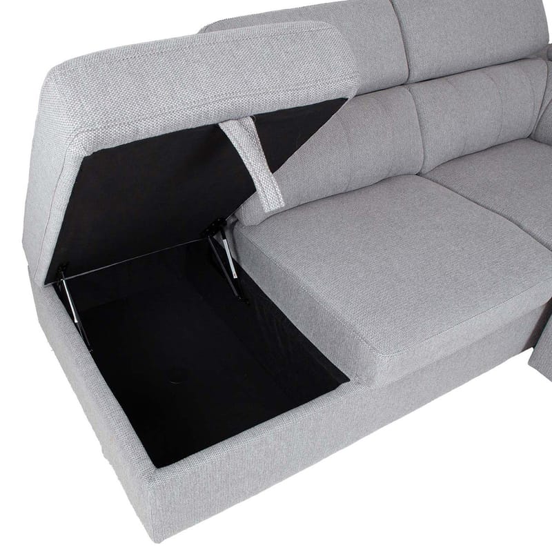 Hörnbäddsoffa Selmar Vänster - Grå - Möbler - Soffa - Bäddsoffa - Bäddsoffa längsbäddad